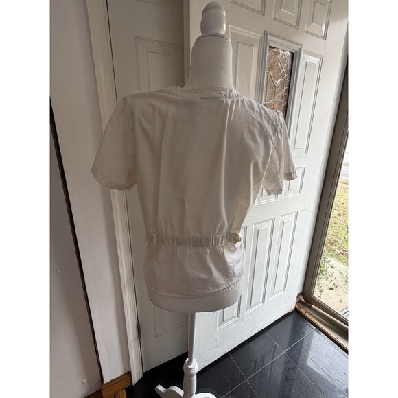 Erika and Company Beige Embroidered Floral Button Down Sleeveless Top Size S - Picture 4 of 9